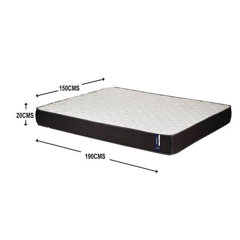 Colchon America Foam 2 Plazas Gris 150x190x20 Cm-2