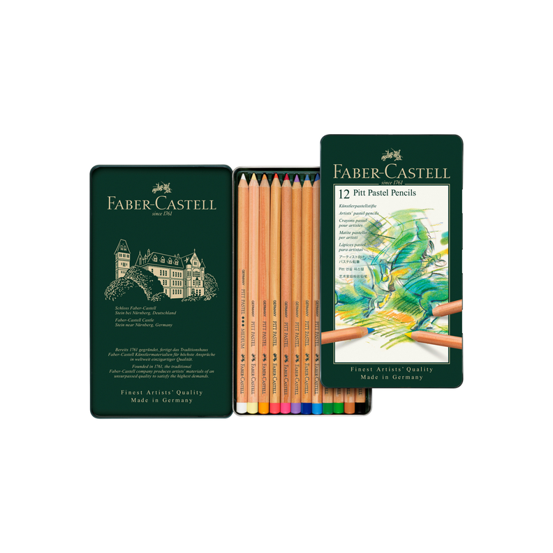Lápiz Pitt Pastel Estuche Faber-Castell x12 Colores-0