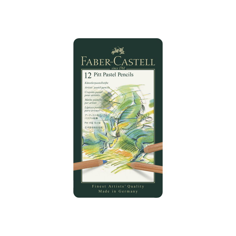 Lápiz Pitt Pastel Estuche Faber-Castell x12 Colores-1