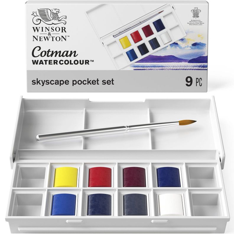 Acuarela Cotman Winsor & Newton Set Skyscape 8 Colores-0