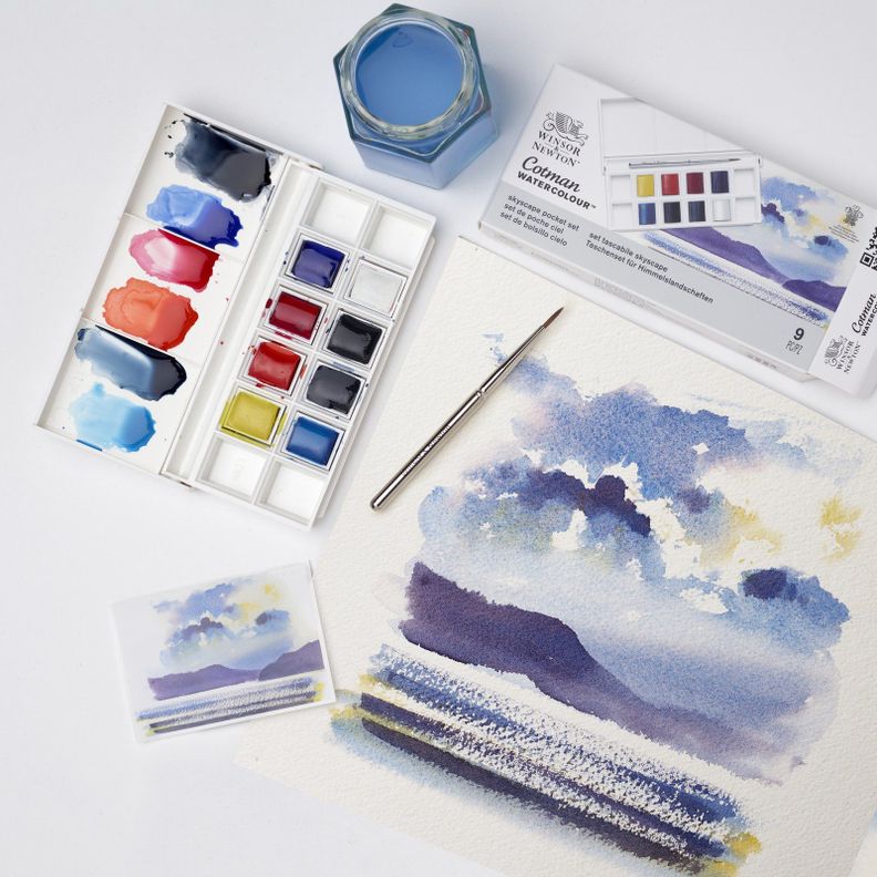 Acuarela Cotman Winsor & Newton Set Skyscape 8 Colores-7