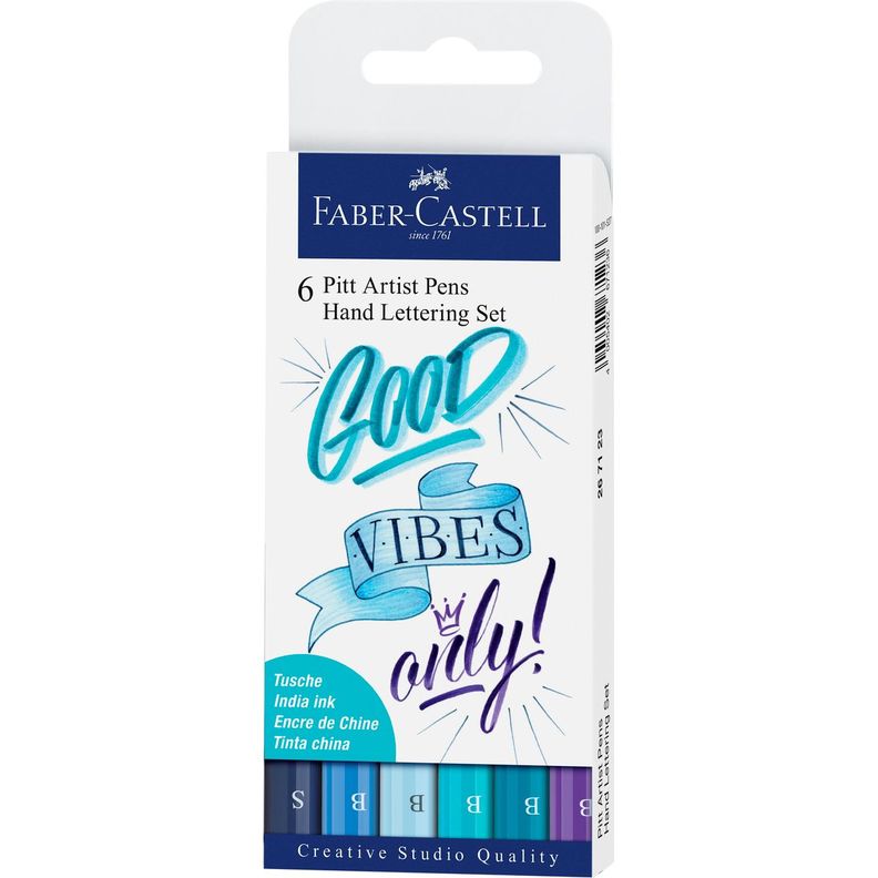Marcador Lettering Tonos Azules Faber-Castell x6 uds.-0