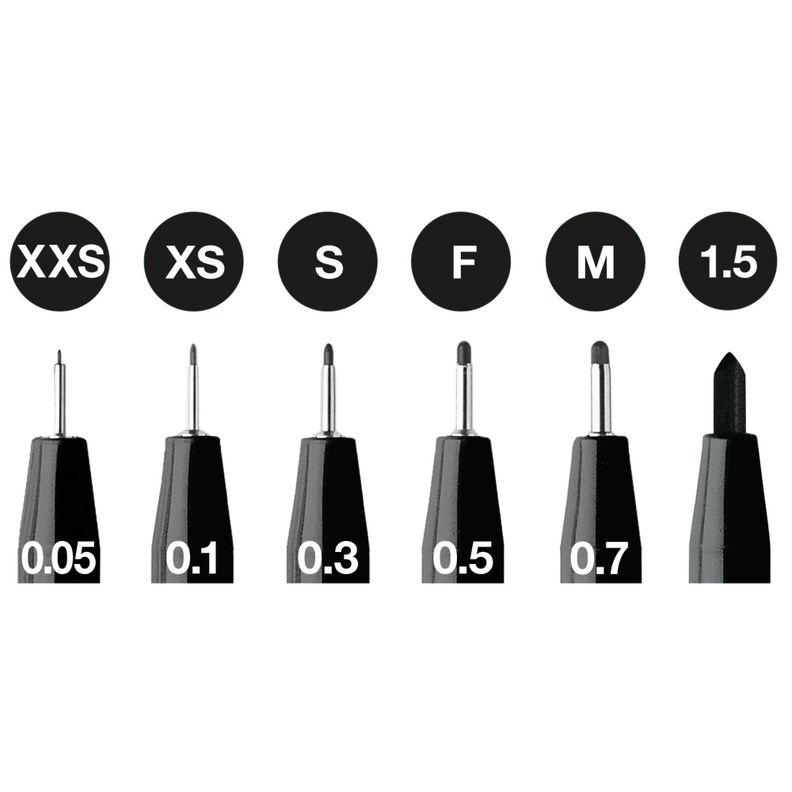 Rotuladores Pitt Artist Faber-Castell x6 uds. Negro-2