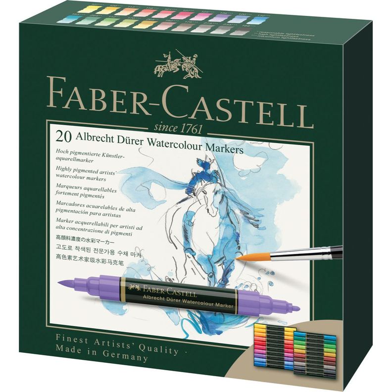 Marcadores Acuarelables A.Dürer Faber-Castell x20 Colores-1