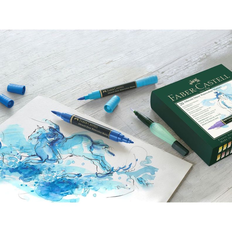 Marcadores Acuarelables A.Dürer Faber-Castell x20 Colores-3