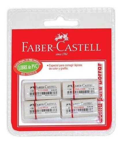 Gomas de Borrar Student Faber-Castell x4 uds.-0
