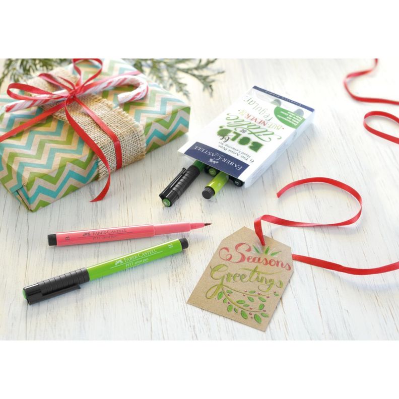 Marcador Lettering Tonos Verdes Faber-Castell x6 uds.-2
