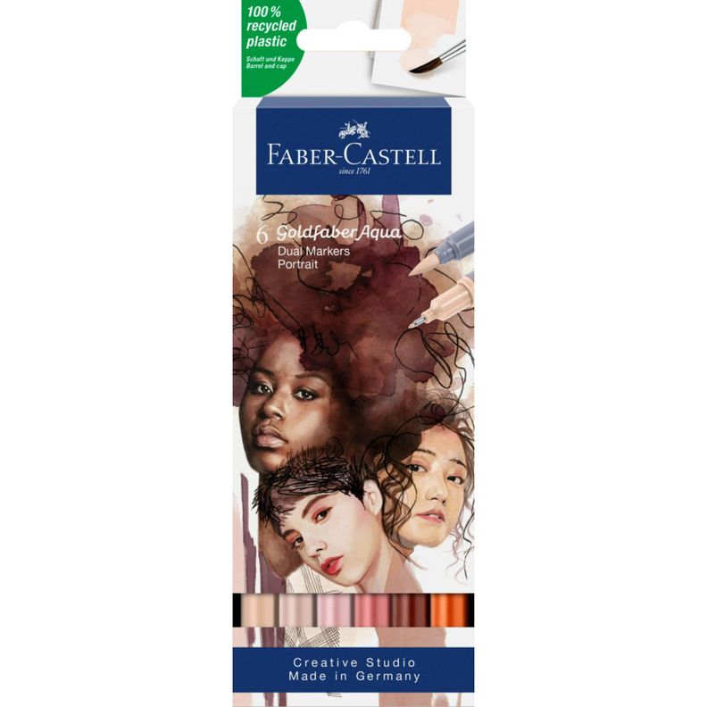 Marcador Dual Goldfaber Aqua Faber-Castell x6 Color Retrato-0