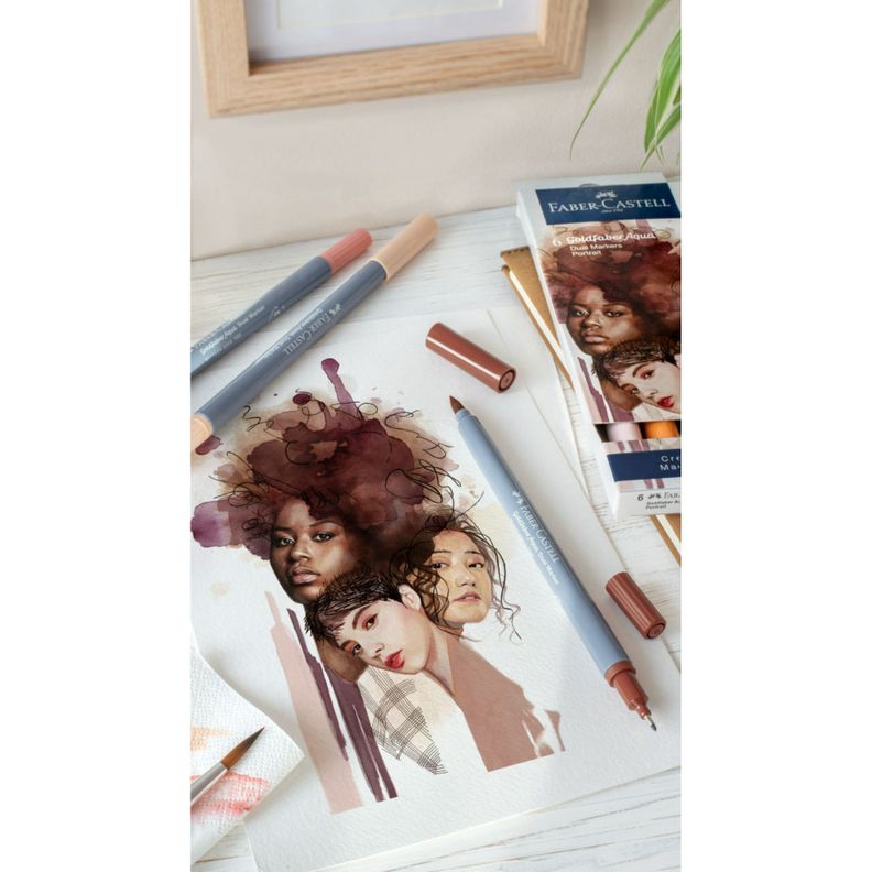 Marcador Dual Goldfaber Aqua Faber-Castell x6 Color Retrato-2