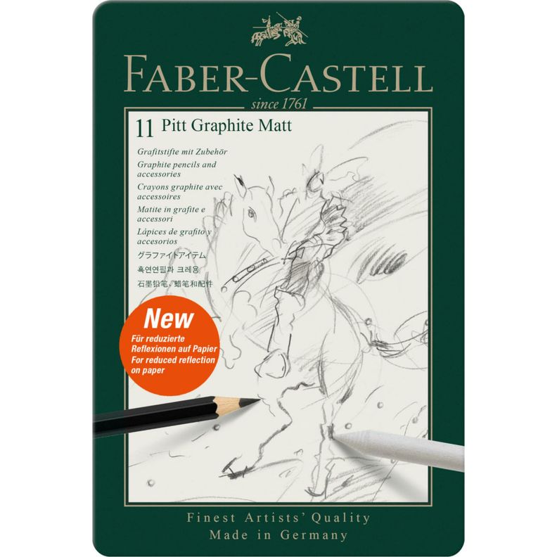 Lápices Pitt Graphite Matt Faber-Castell x11 uds. + Estuche-1