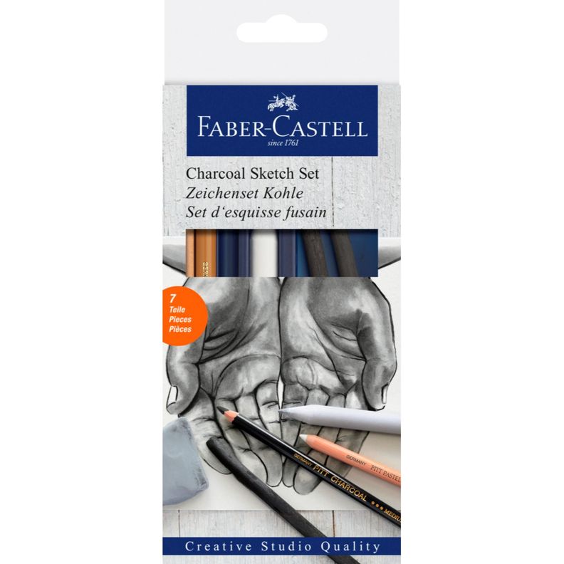 Set De Dibujo Carbones Faber-Castell 7 Piezas-0