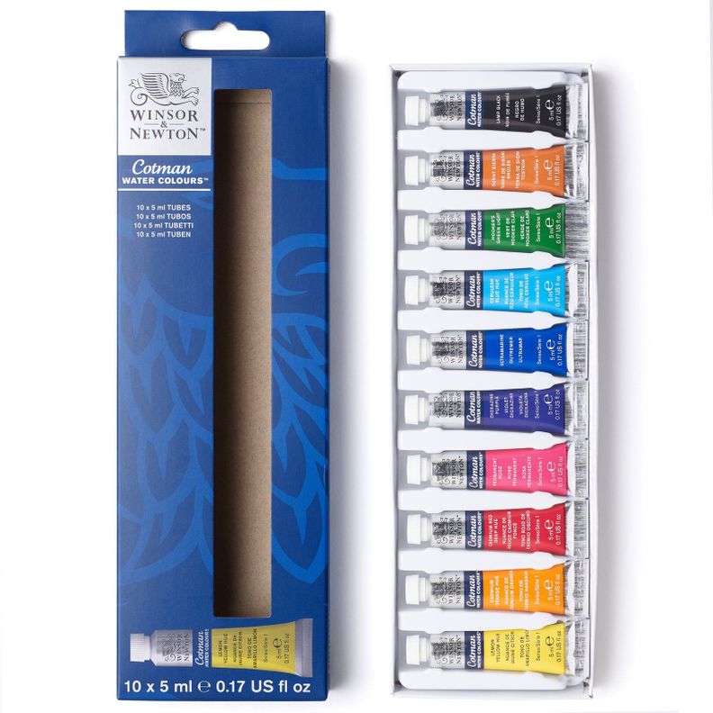 Set Inicial Acuarela Cotman Winsor & Newton 10x5ml-1