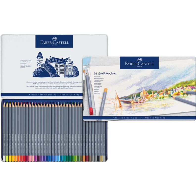 Lápiz Acuarelable Goldfaber Lata Faber-Castell x36 Colores-0