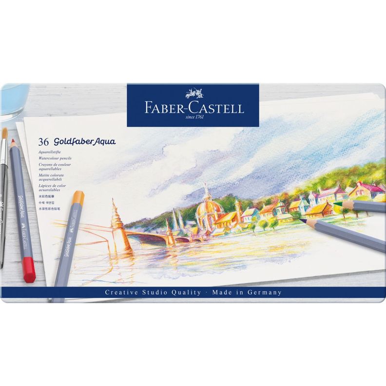 Lápiz Acuarelable Goldfaber Lata Faber-Castell x36 Colores-2