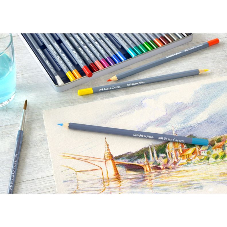 Lápiz Acuarelable Goldfaber Lata Faber-Castell x36 Colores-3
