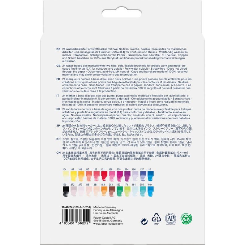Marcador Dual Goldfaber Aqua Faber-Castell x24 Colores-1