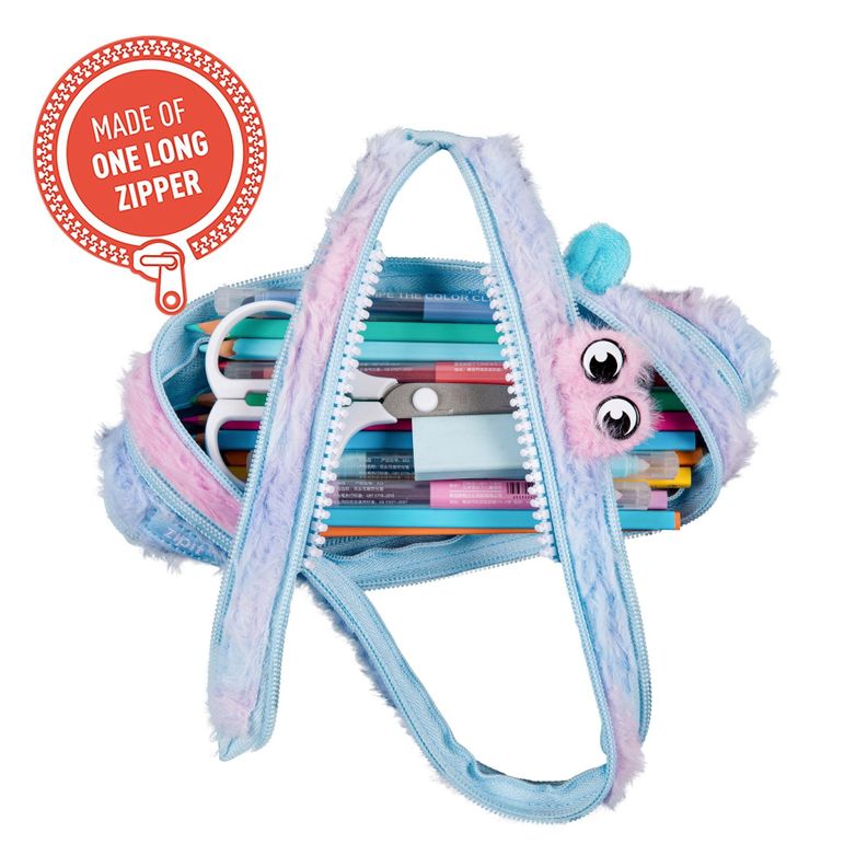 Estuche  Furry Monster Azul & Rosado-3