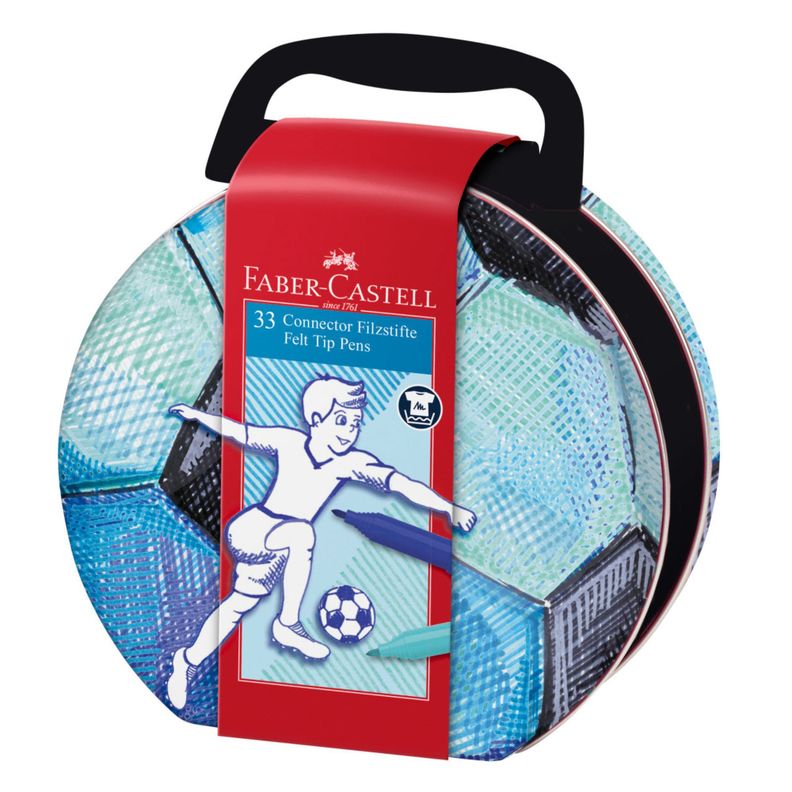 Marcadores Connector Fútbol Faber-Castell x33 Colores-1
