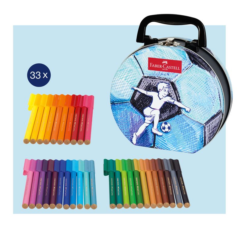 Marcadores Connector Fútbol Faber-Castell x33 Colores-3