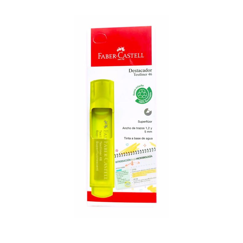 Marcador Textliner Faber-Castell 46 amarillo x1 BC-0