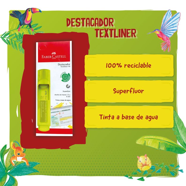 Marcador Textliner Faber-Castell 46 amarillo x1 BC-1