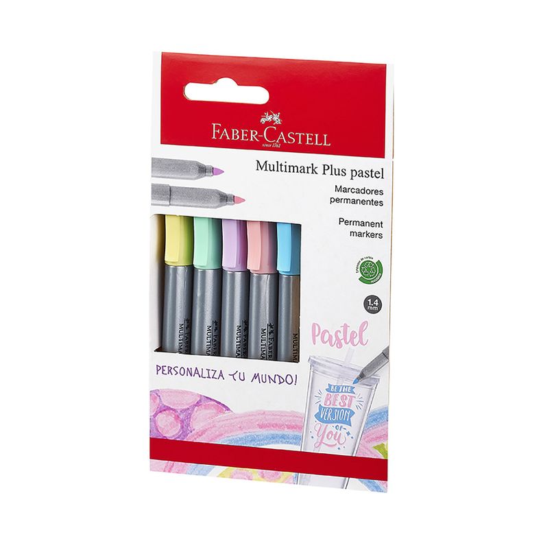 Marcador Multimark Plus Faber-Castell x5 Colores Pastel-1