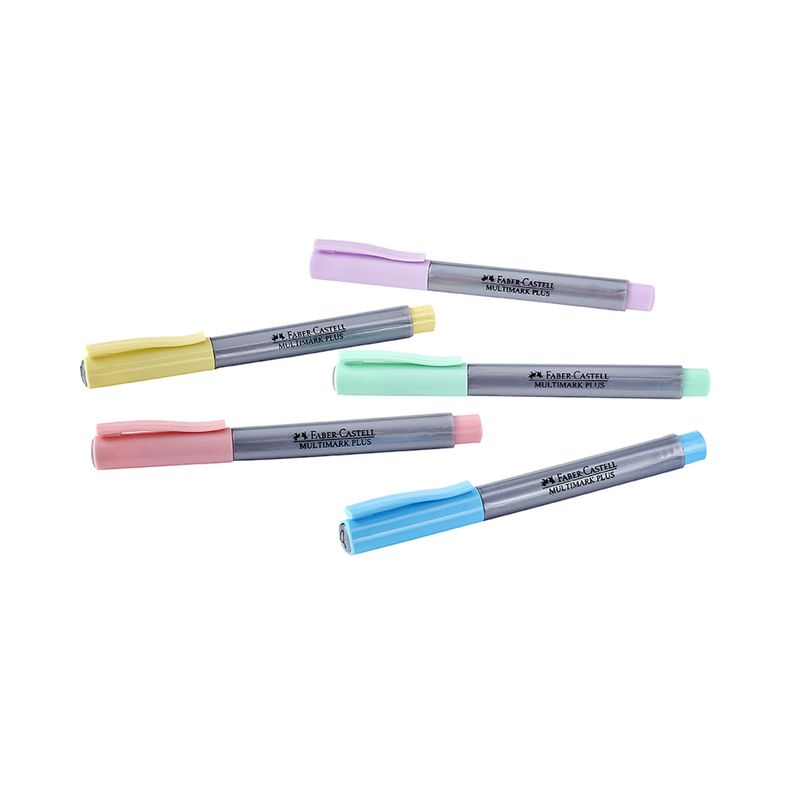 Marcador Multimark Plus Faber-Castell x5 Colores Pastel-2