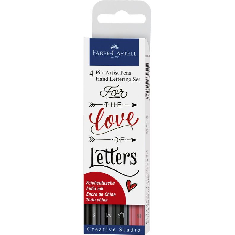 Marcador Lettering Tonos Rojos Faber-Castell x4 uds.-0
