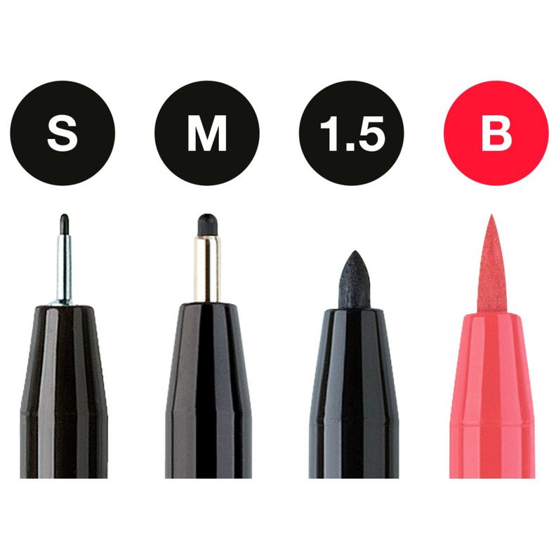 Marcador Lettering Tonos Rojos Faber-Castell x4 uds.-1