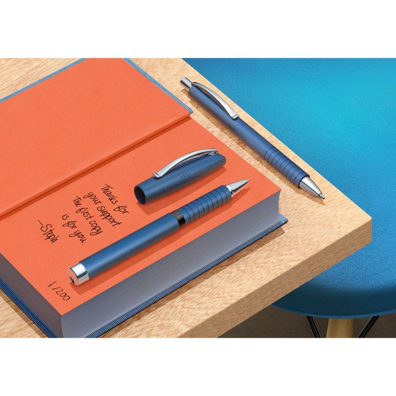 Bolígrafo Essentio Faber-Castell Aluminio B Color Azul-2