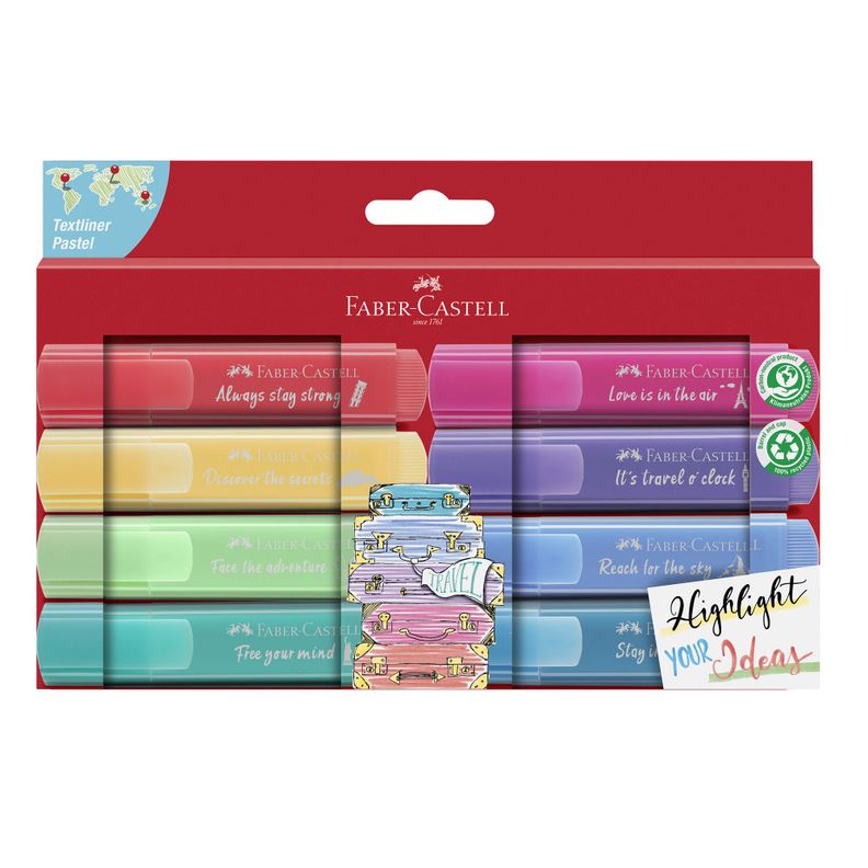 Marcador Tl 46 Faber-Castell x8 Colores Pastel-0