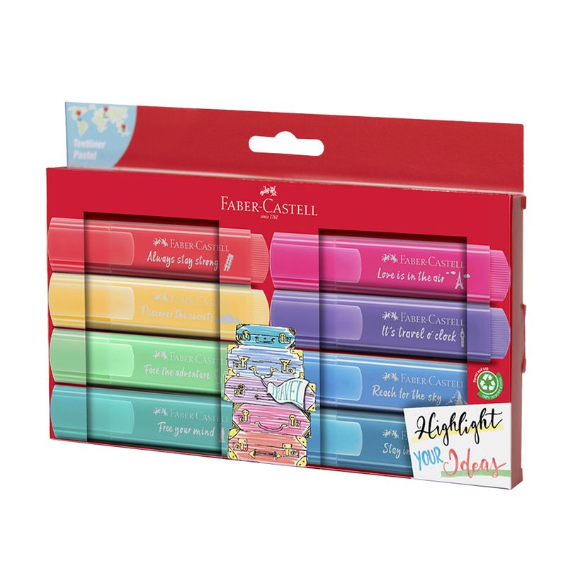 Marcador Tl 46 Faber-Castell x8 Colores Pastel-1