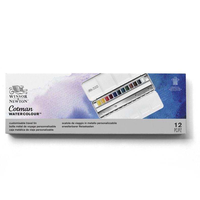 Set Acuarelas Cotman Winsor & Newton 12 Medio Godet-1