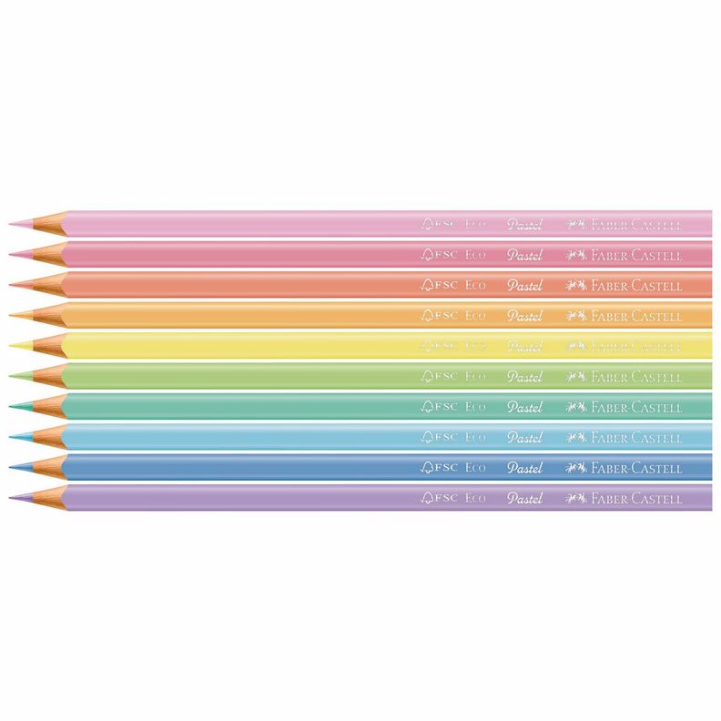 Ecolápiz De Color Pastel Faber-Castell x10 Colores-1