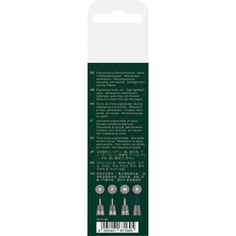 Rotuladores Pitt Artist Faber-Castell x4 uds. Gris Cálido-1