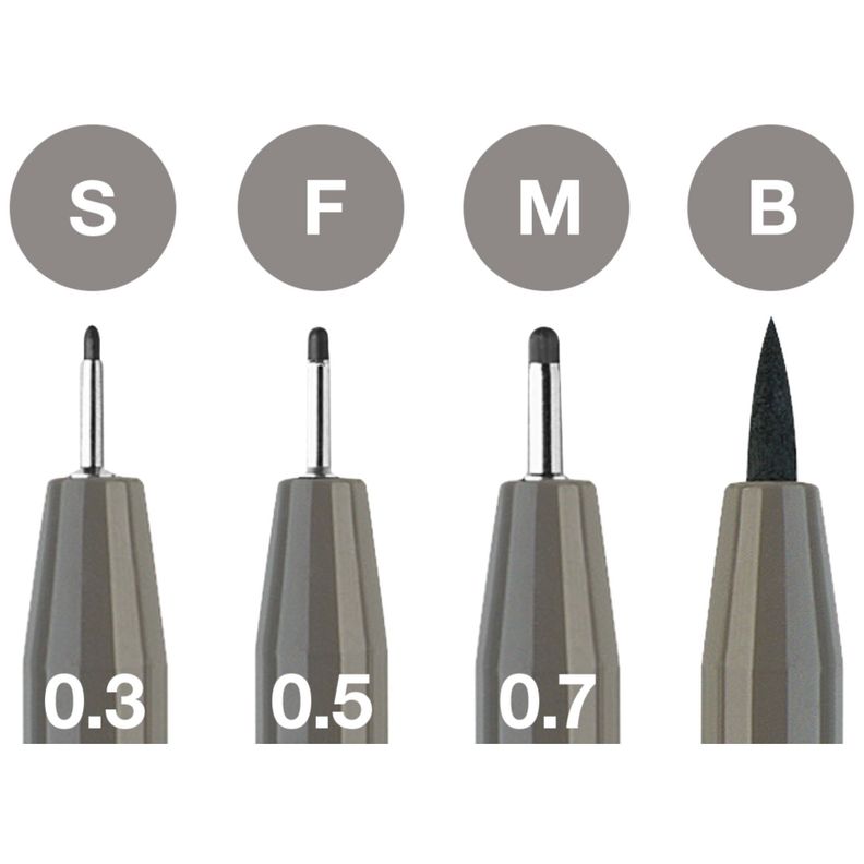 Rotuladores Pitt Artist Faber-Castell x4 uds. Gris Cálido-2