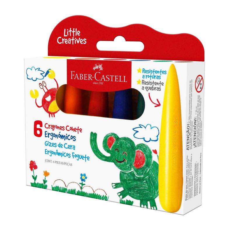 Crayón Cohete Little Creatives Faber-Castell x6 Colores-1