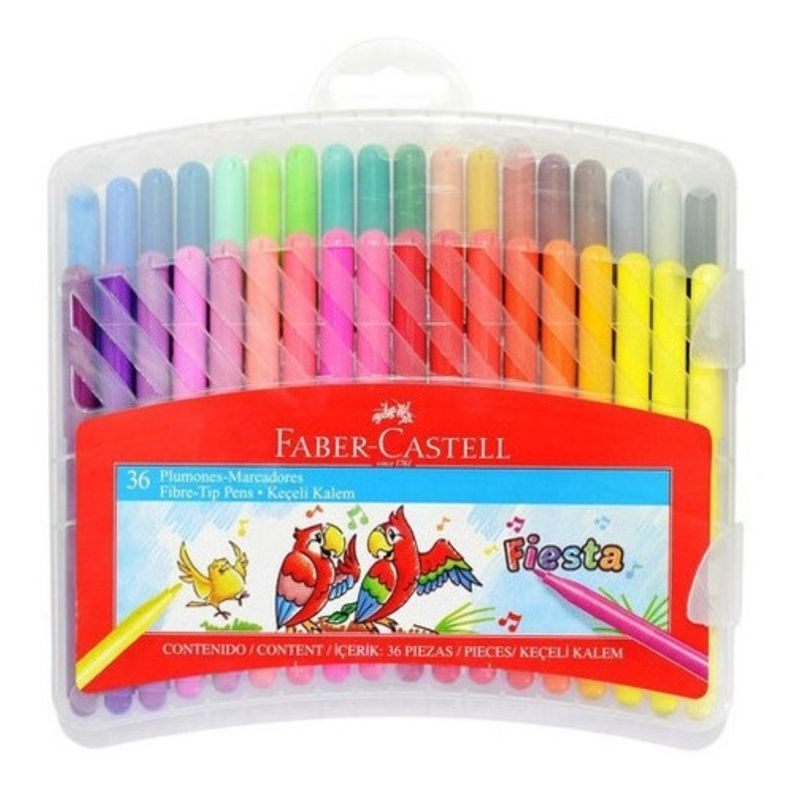 Marcadores Escolares Faber-Castell x36 Colores-0