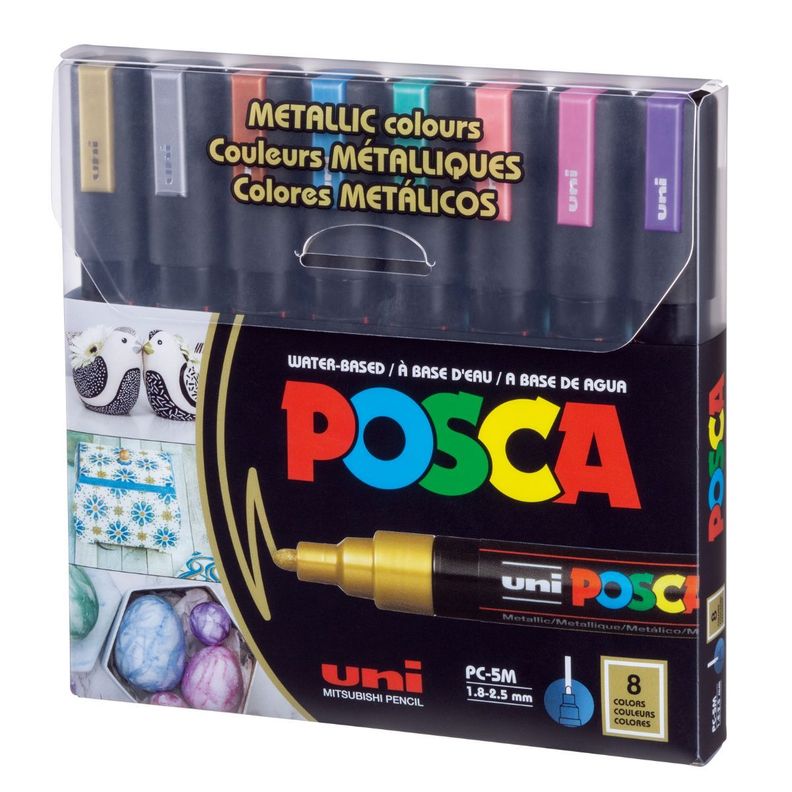 Marcador POSCA PC-5M 8 Colores Metálicos-9