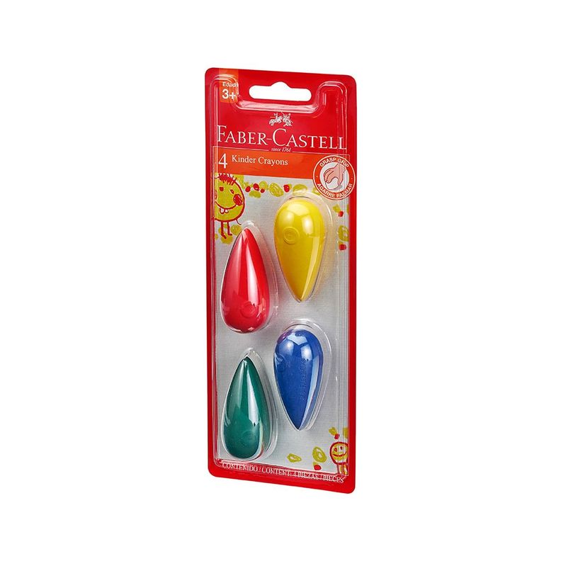 Crayones Pre-Escolares Faber-Castell Tropo x4 Colores-0