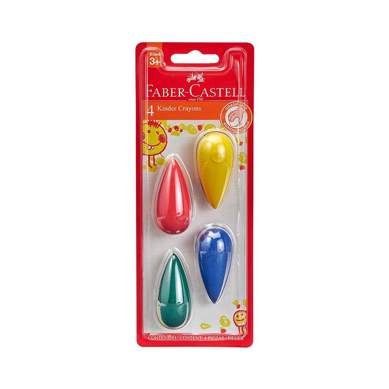 Crayones Pre-Escolares Faber-Castell Tropo x4 Colores-3