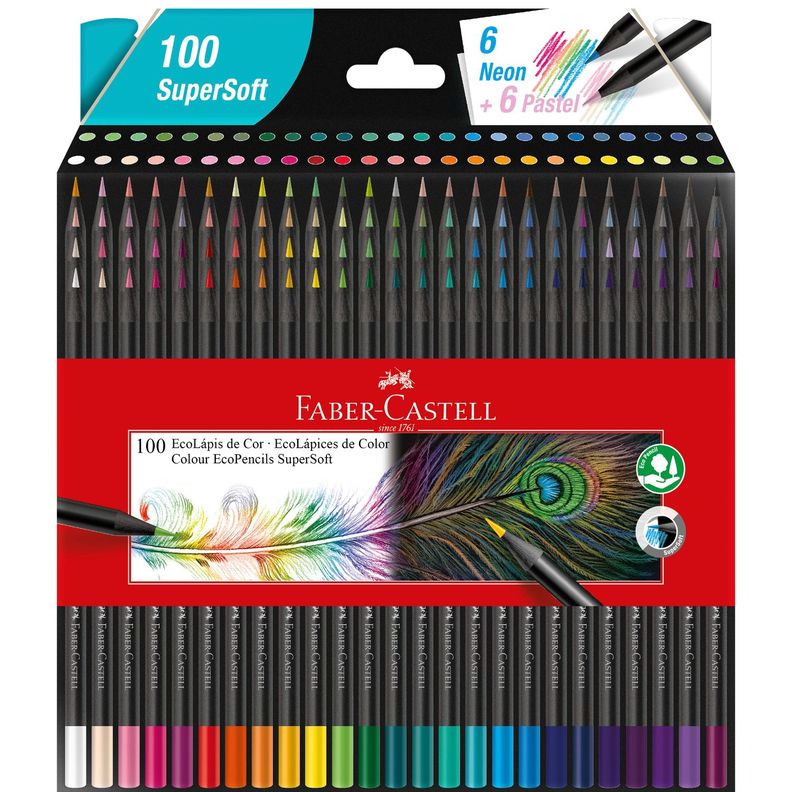 100 EcoLápices De Color Supersoft Faber-Castell-0