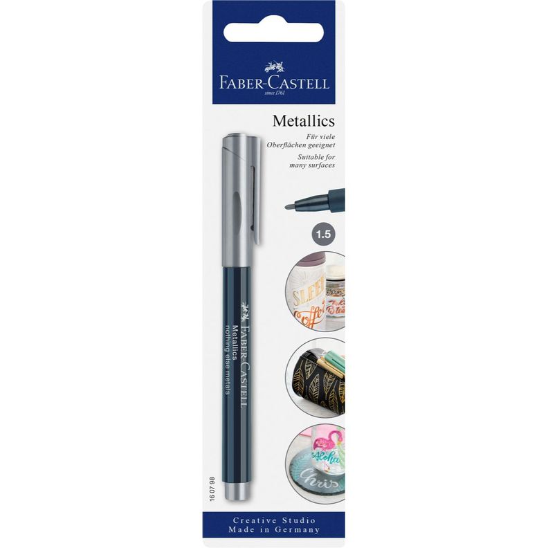 Marcador Metallics Faber-Castell Color Plata-0