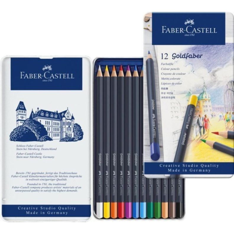 Lápiz De Color Goldfaber Faber-Castell x12 Colores-0