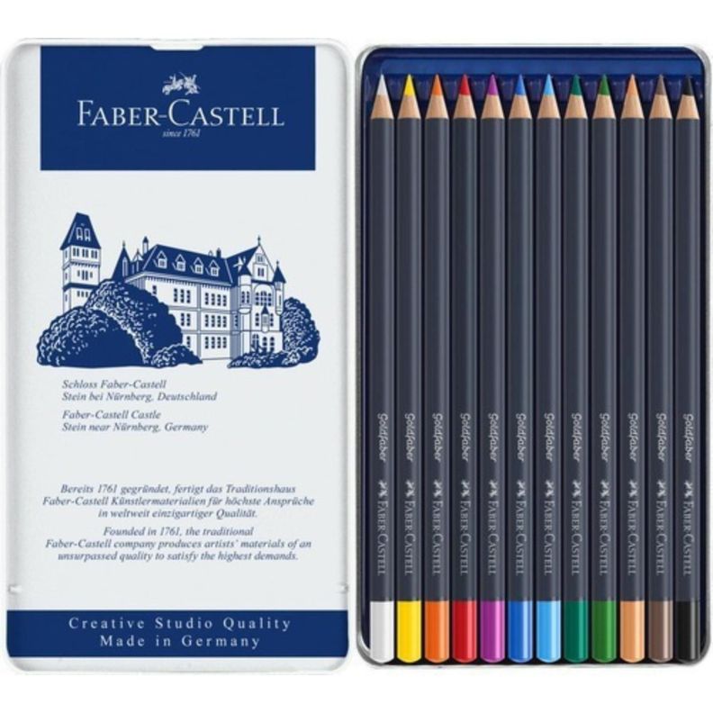 Lápiz De Color Goldfaber Faber-Castell x12 Colores-1