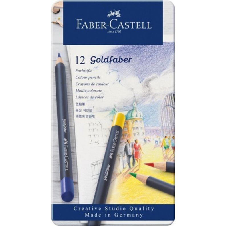 Lápiz De Color Goldfaber Faber-Castell x12 Colores-2