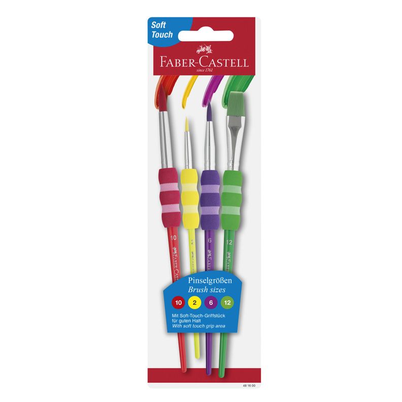 Pinceles Grip Soft Touch Faber-Castell x4 uds.-0