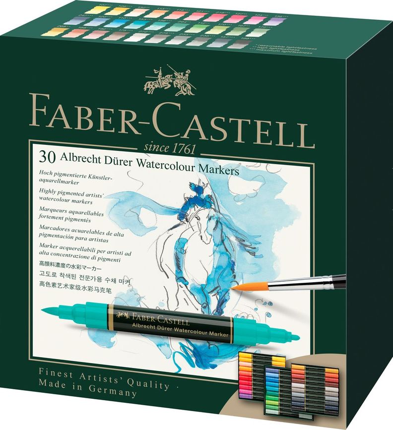 Marcadores Acuarelables A.Dürer Faber-Castell x30 Colores-1