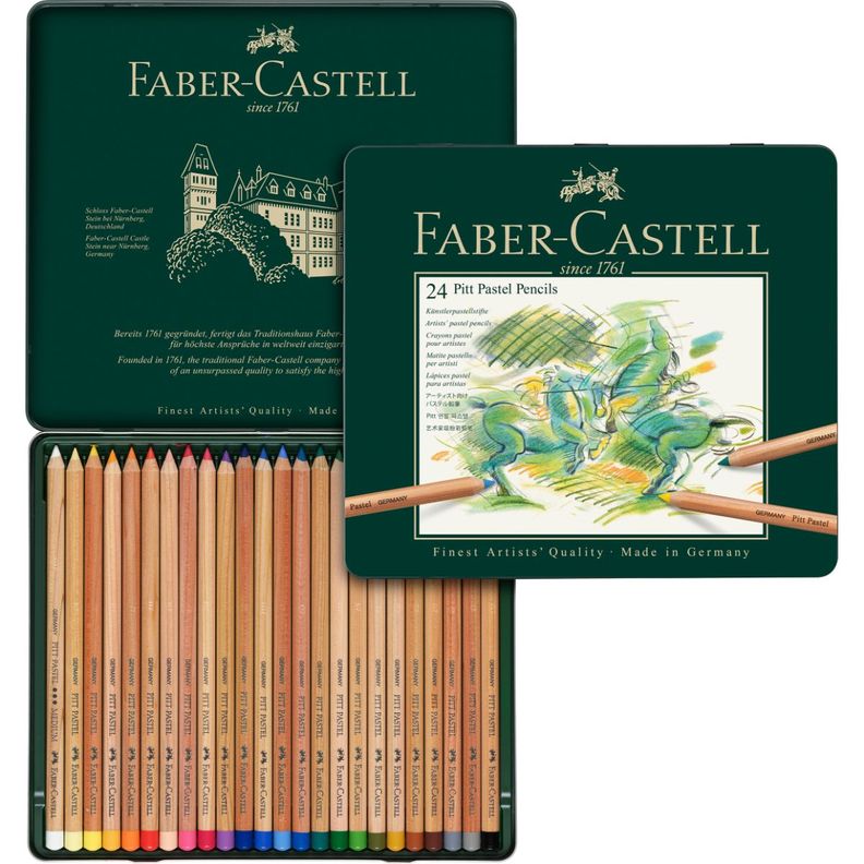 Lápiz Pitt Pastel Estuche Faber-Castell x24 Colores-0