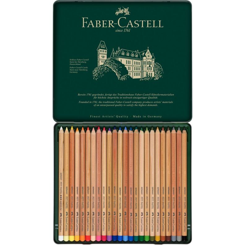Lápiz Pitt Pastel Estuche Faber-Castell x24 Colores-1